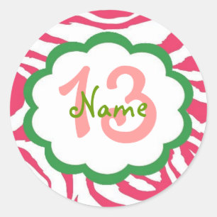Personalised Girl Birthday Sticker