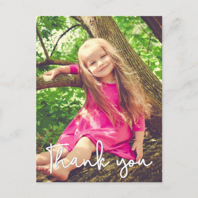 Personalised Girl birthday thank you Postcard (Front)
