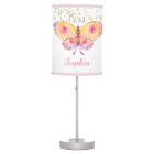 Personalised Girl Butterfly Gold Glitter Pink