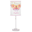 Personalised Girl Butterfly Gold Glitter Pink