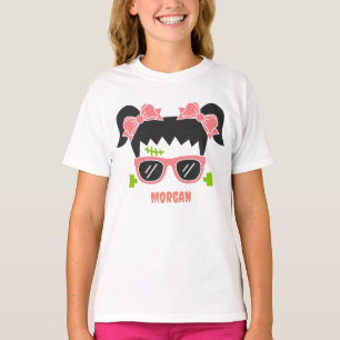 Personalised Girl Frankenstein Halloween T-Shirt