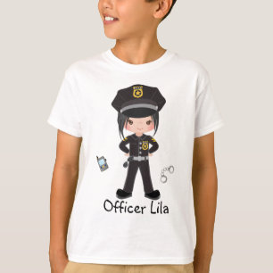 Personalised Girl Police Officer Law Enforcment  T T-Shirt