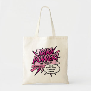 Personalised GIRL POWER Girls Weekend Tote Bag