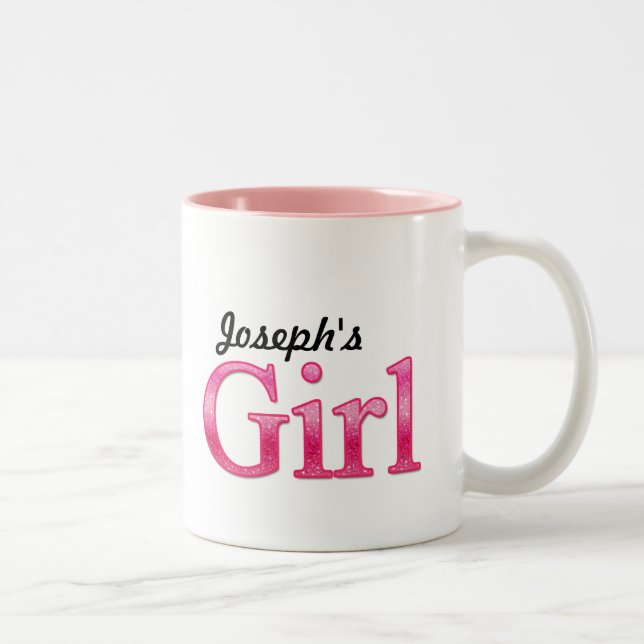 Personalised Girl Two-Tone Coffee Mug (Right)