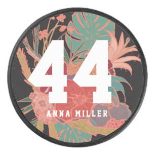 Personalised Girl Women's Hockey Player Team Gift Hockey Puck