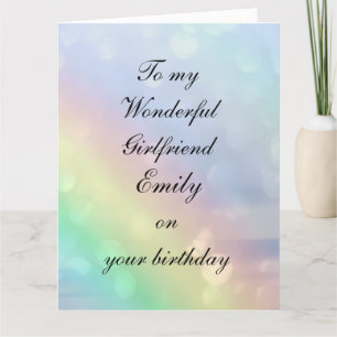 Personalised Girlfriend Birthday Card