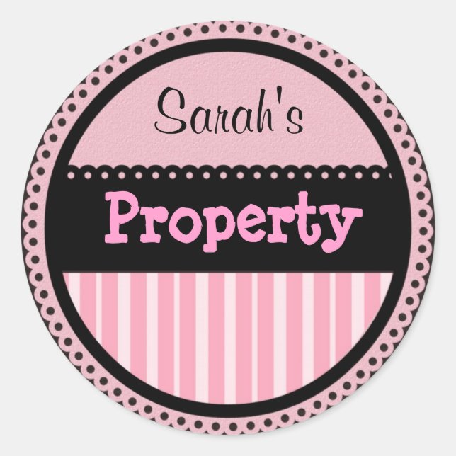 Personalised Girlie Stickers (Front)