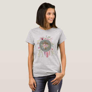 Personalised Girls BAPTISM - Floral Cross Sage T-Shirt