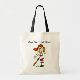 Personalised Girls Baseball Tote Bag