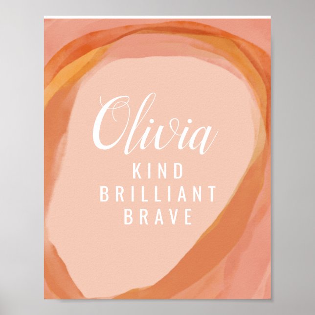 Personalised Girls Bedroom Art Poster (Front)