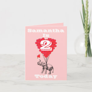 Personalised girls Birthday Card