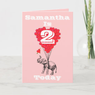 Personalised girls Birthday Card