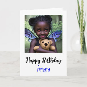 Personalised Girl's Birthday + Colour Page Card