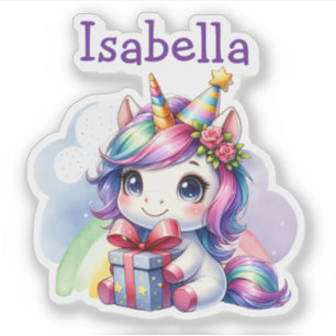 Personalised Girl's Birthday Unicorn