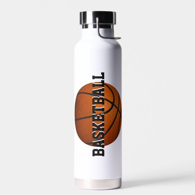 Personalised girls boys basketball  water bottle (Left)