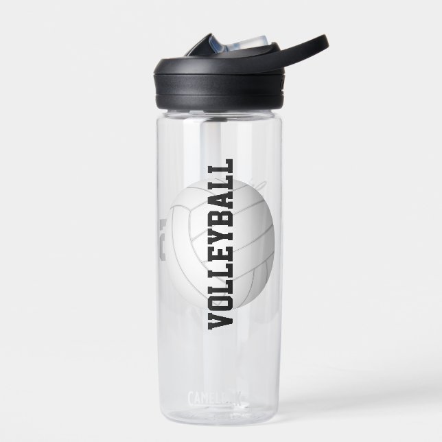 personalised girls boys volleyball  water bottle (Left)