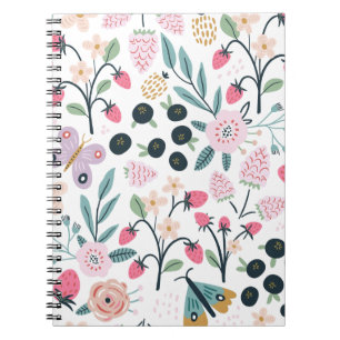 Personalised Girls Floral Notebook