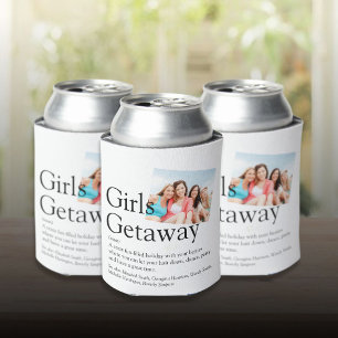 Personalised Girls Getaway Definition Photo Can Cooler