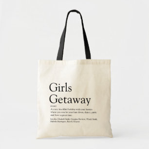 Personalised Girls Getaway Definition Tote Bag