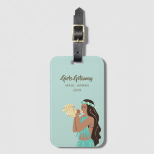 Personalised Girls Getaway Hawaiian Luggage Tag