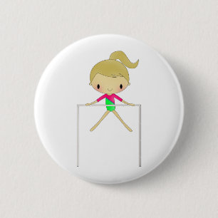 Personalised Girls Gymnastic apparel & accessories 6 Cm Round Badge