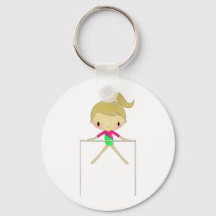 Personalised Girls Gymnastic apparel & accessories Key Ring