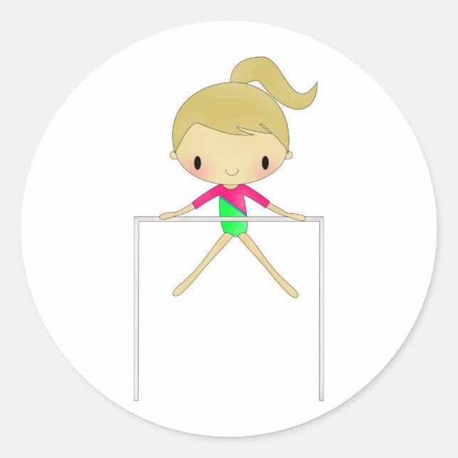 Personalised Girls Gymnastic stickers (Front)