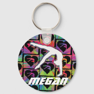 Personalised Girls Gymnastics Dance Keychain