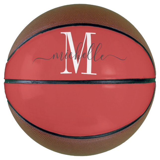 Personalised Girl's Monogrammed Basketball (Front)
