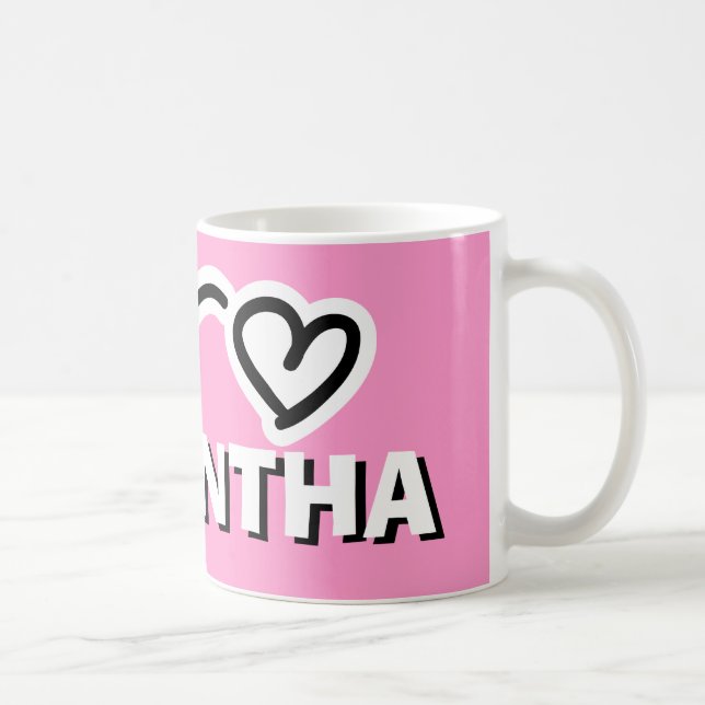 Personalised girls mug with customisable kids name (Right)