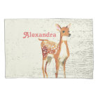 Personalised Girl's Room Deer Wood Texture