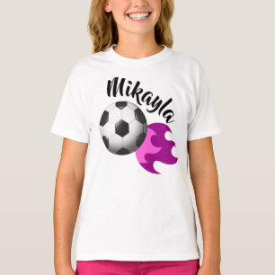 Personalised Girls Soccer Tee