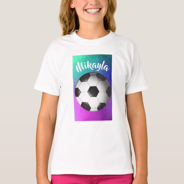 Personalised Girls Soccer Tee (Front)