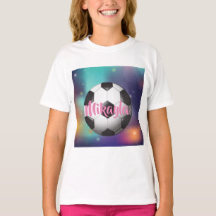 Personalised Girls Soccer Tee