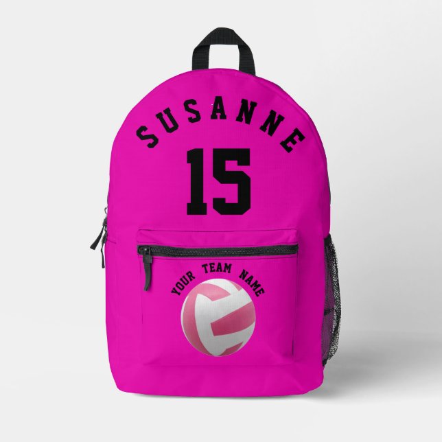 Personalised Girls Sports Printed Backpack (Front)