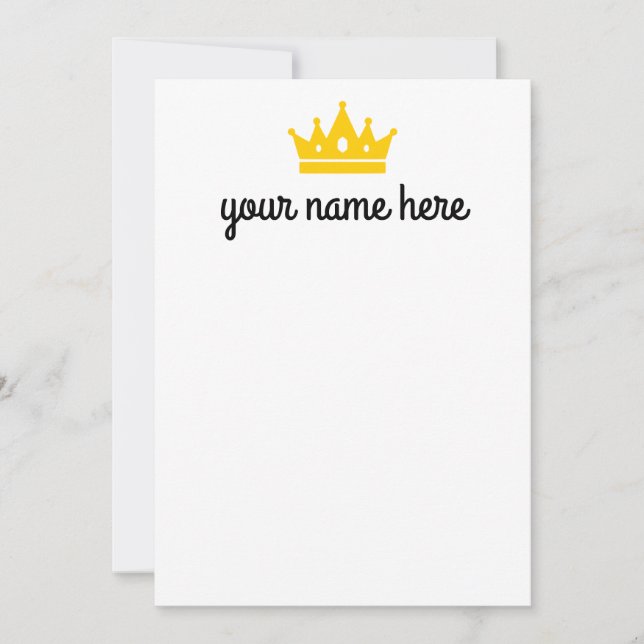Personalised Girls Stationery Notecards (Front)
