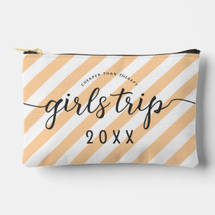 Personalised Girls Trip Cheaper Than Therapy Accessory Pouch