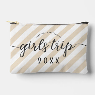 Personalised Girls Trip Cheaper Than Therapy Accessory Pouch
