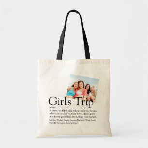 Personalised Girls Trip Definition Photo Tote Bag