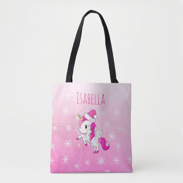 Personalised Girl's Unicorn Bag (Front)