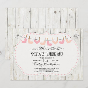 Personalised Girls Valentine Day Birthday Party Invitation