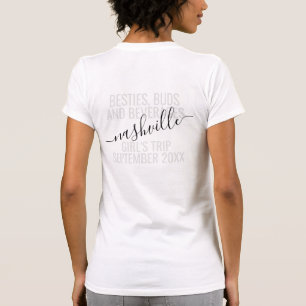 Personalised Girls Weekend Besties Trip Custom T-Shirt