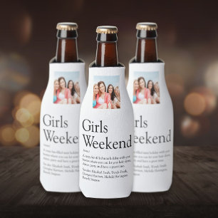 Personalised Girls Weekend Definition Photo Bottle Cooler