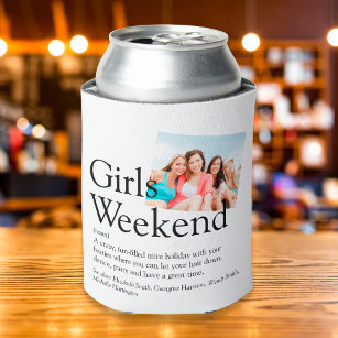 Personalised Girls Weekend Definition Photo Can Cooler