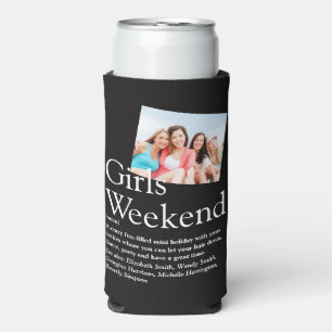 Personalised Girls Weekend Definition Photo Seltzer Can Cooler