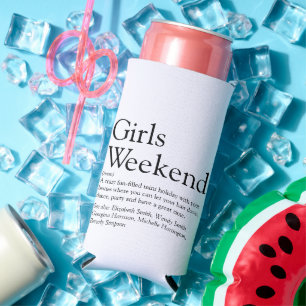 Personalised Girls Weekend Definition Seltzer Can Cooler