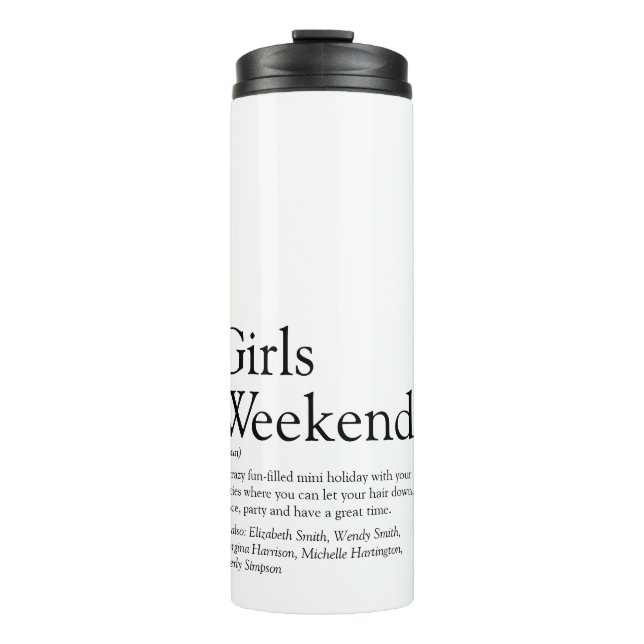 Personalised Girls Weekend Definition Thermal Tumbler (Front)
