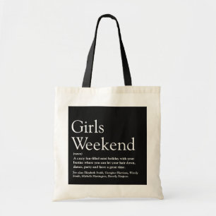 Personalised Girls Weekend Definition Tote Bag