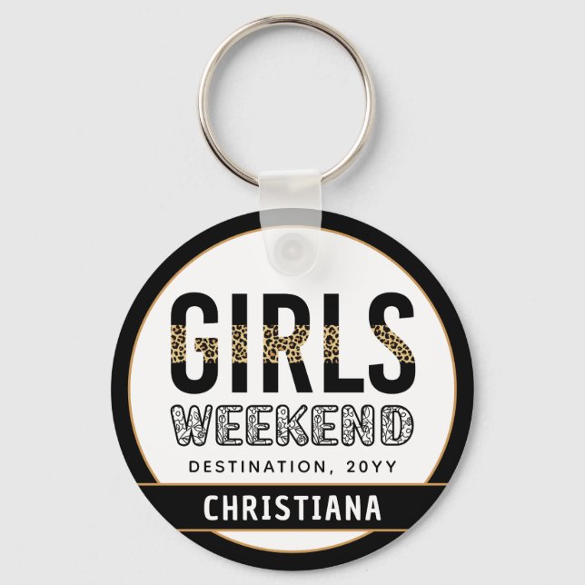 Personalised Girls Weekend Girls Trip Key Ring (Front)