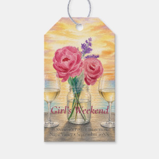 Personalised Girls Weekend Watercolor Welcome Gift Tags